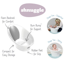 Load image into Gallery viewer, Shnuggle Bath – White with Grey Backrest (3)
