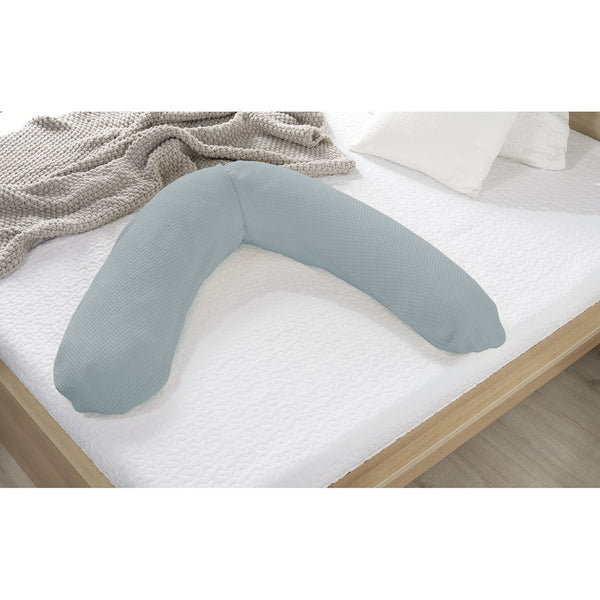 Theraline The Original Maternity and Nursing Pillow - Misty Blue Fine Knit