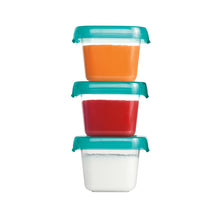 Load image into Gallery viewer, Oxo Tot 3Pc Baby Blocks Freezer Storage Containers (2oz)- Teal
