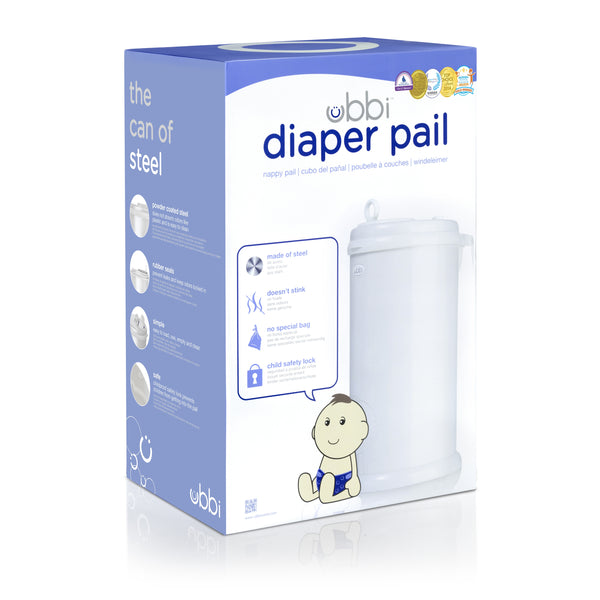 Ubbi Nappy Pail - White (1)